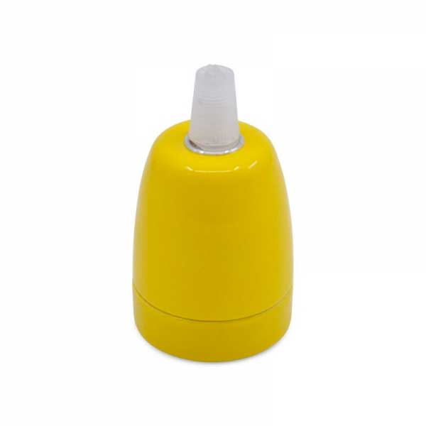 Suporte Cerâmica E27 Amarelo Suporte Cerâmica E27 Amarelo