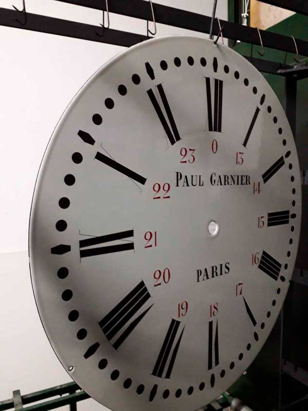Mostrador Esmaltado Relógio de Estação Paul Garnier Mostrador Esmaltado Relógio de Estação Paul Garnier
