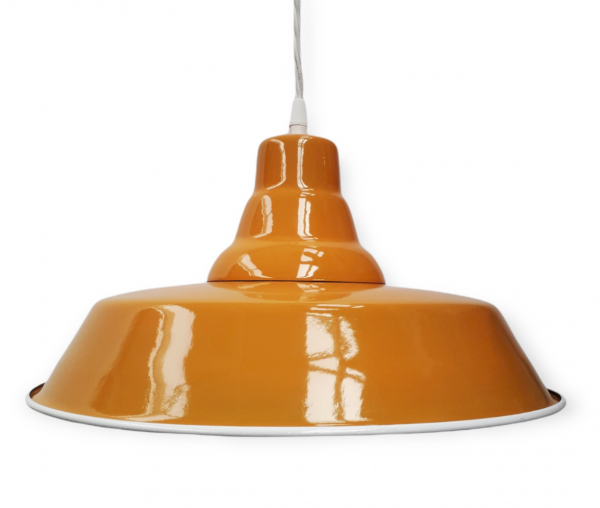 Lampe Industrielle Émaillée avec Fleuron Lampe Industrielle Émaillée avec Fleuron